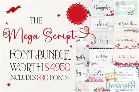 Download The Mega Script Font Bundle - 314+ File SVG PNG DXF EPS Free Printable