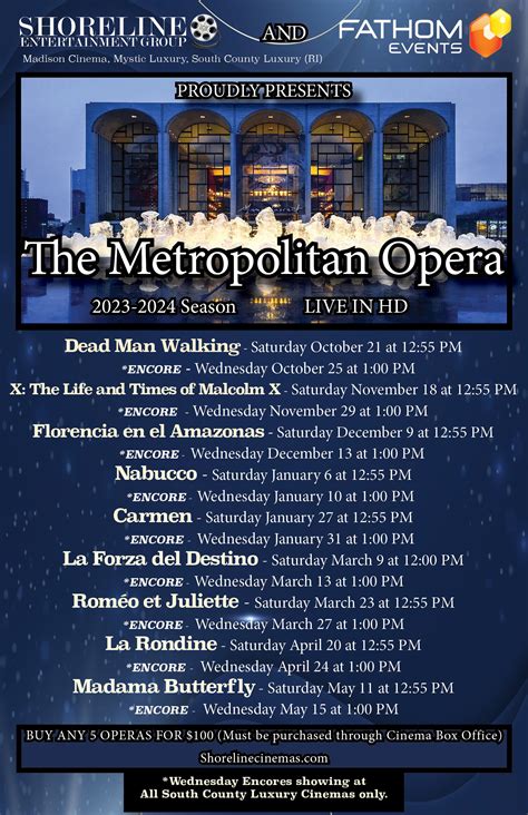 The Met Opera Christmas 2024 Schedule