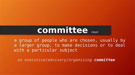 Learn what a My Committee is and its significance.