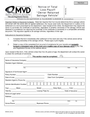 The Owner Retained Salvage Option