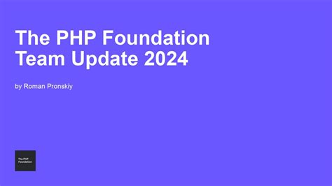 The PHP Foundation