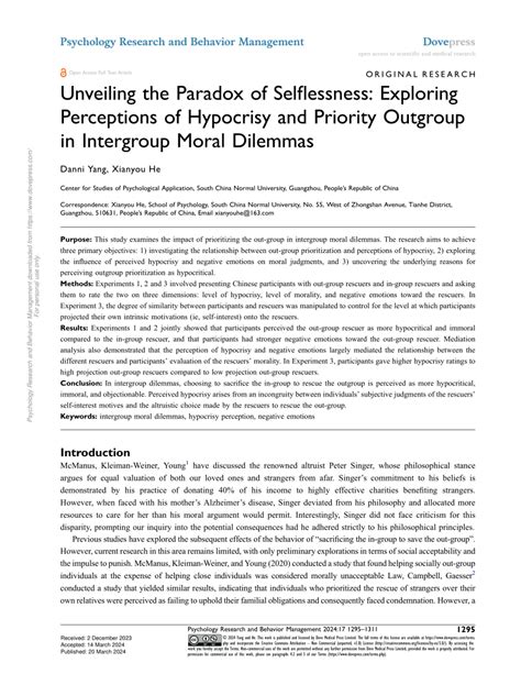 The Paradox of Selflessness
