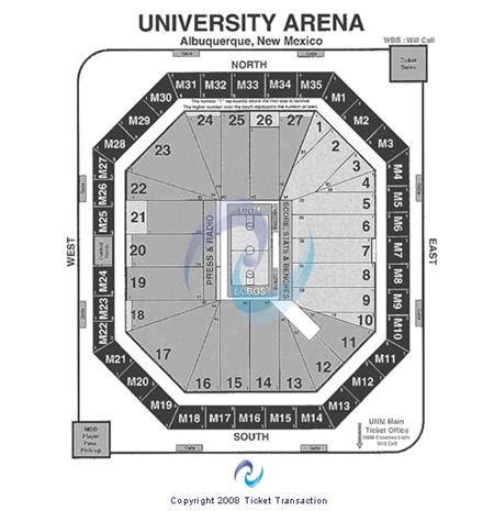 The Pit Seating Chart Albuquerque