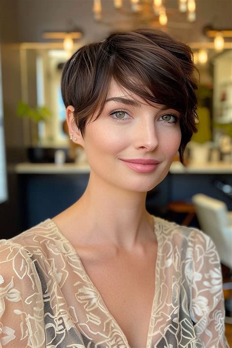 The Pixie Cut with Side-Swept Bangs