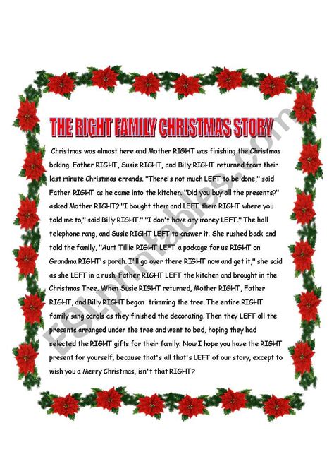 The Right Family Christmas Game Printable