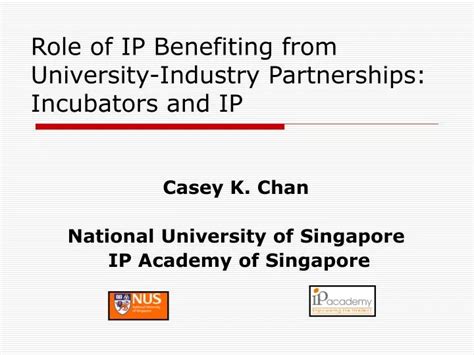 The Role of Partnerships and IP