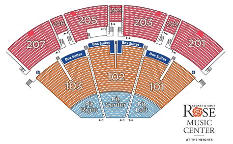 The Rose Music Center Seating Chart