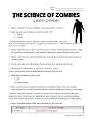 The Science Of Zombies Question Worksheet Answers