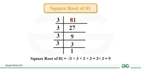 The Square Root Of 81