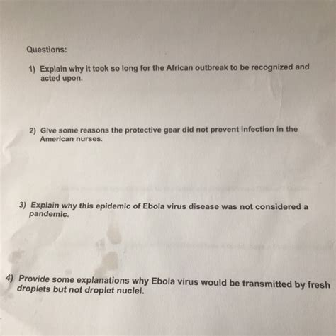 The Story Of Ebola Worksheet Answers