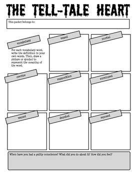 The Tell Tale Heart Worksheets