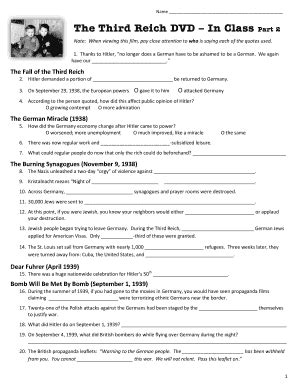 The Third Reich Part 2 The Fall Dvd Worksheet Answers