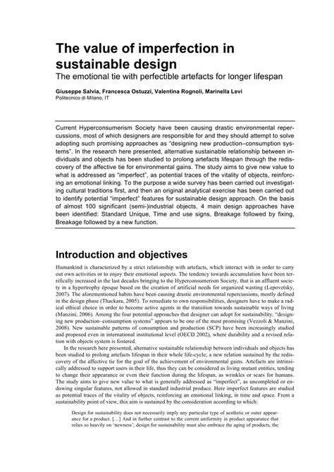 The Value of Imperfection