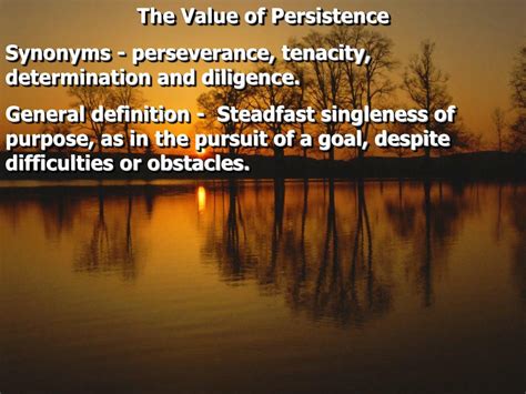 The Value of Persistence quotes