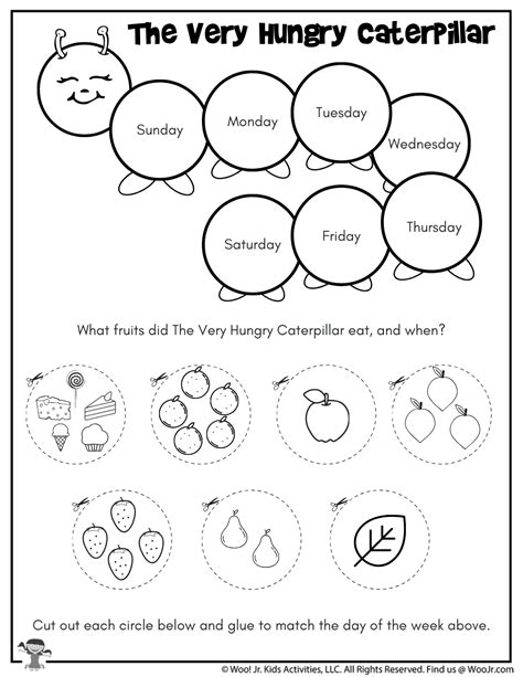 The Very Hungry Caterpillar Worksheets