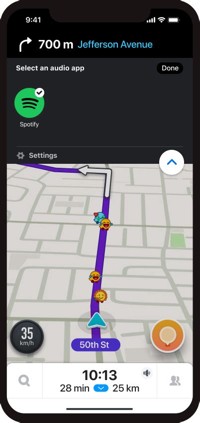 The Waze integration with Headspace involves a Spotify Playlist