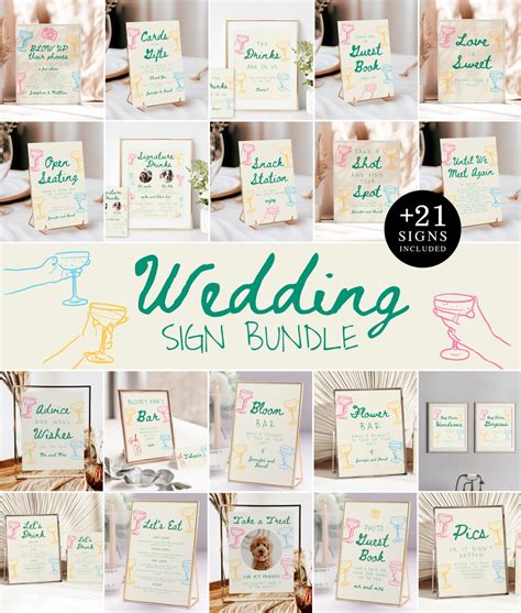 Download The Wedding Sign Bundle For Crafts