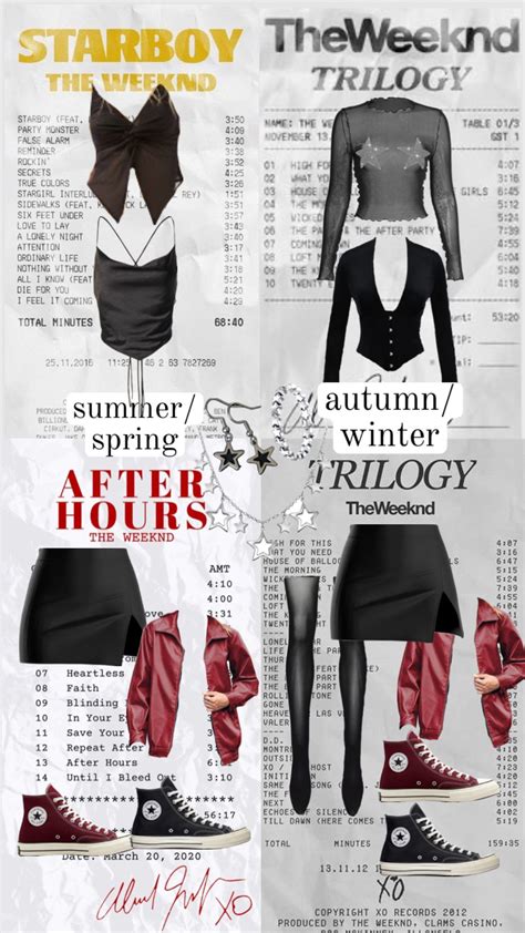 The Weeknd Concert Outfits Schedule