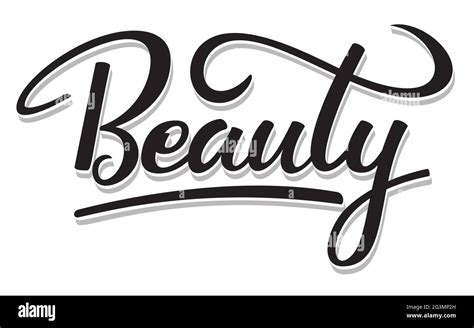 The Word Beauty In Cursive