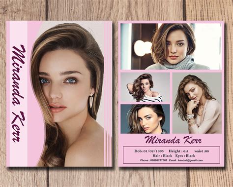 The breathtaking 028 Model Comp Card Template Ideas Outstanding