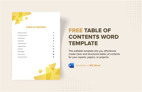 The charming Microsoft Word Table Of Contents Template