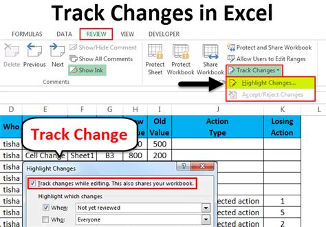 The difference Between Track Changes in Word and Track Changes in Excel