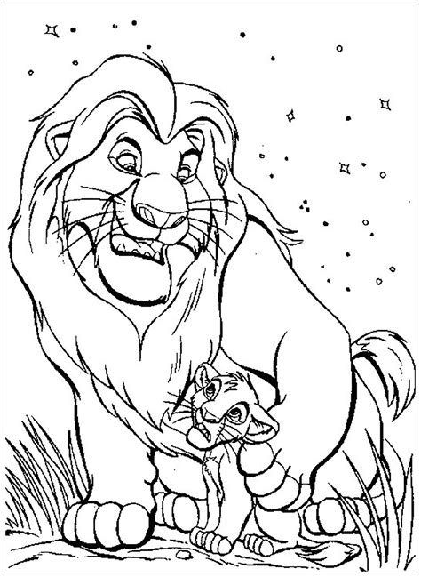 Kleurplaten Disney Lion King