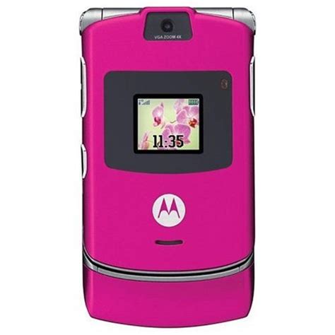 The model cell phone Motorola Razr V3 magenta
