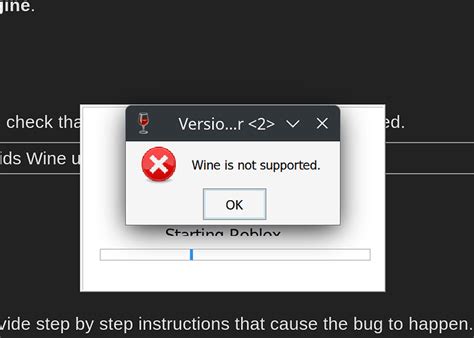 The new Roblox 64-bit Byfron client forbids Wine users from using it 