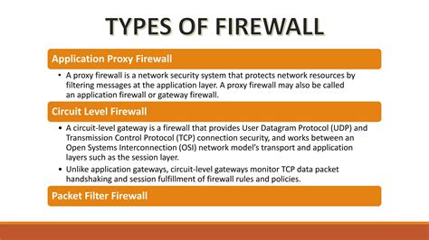 The unlike typewrite of firewall