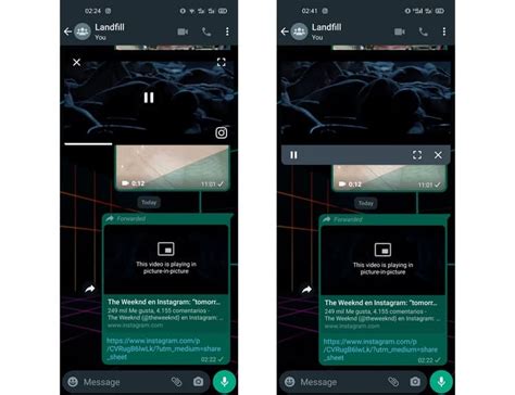 The updated WhatsApp PiP UI is now available in the beta channel