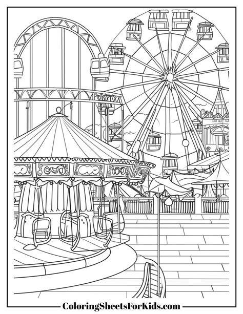 Theme Park Coloring Pages