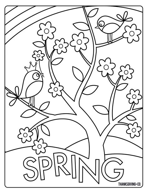 Themes You'll Love in Spring Coloring Pages