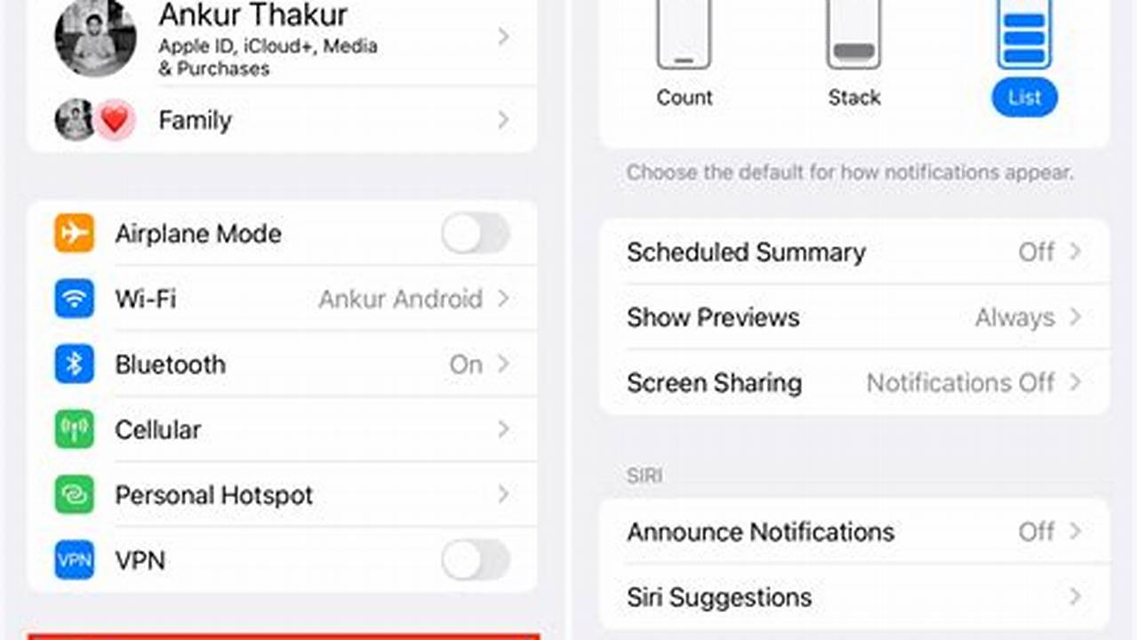 Then Tap Notifications To View The Notification Options Screen To Access All Of The Settings., Images
