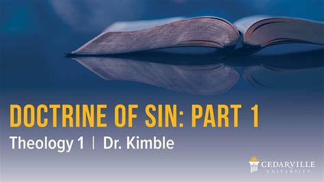 Theology And Doctrine Of Sin