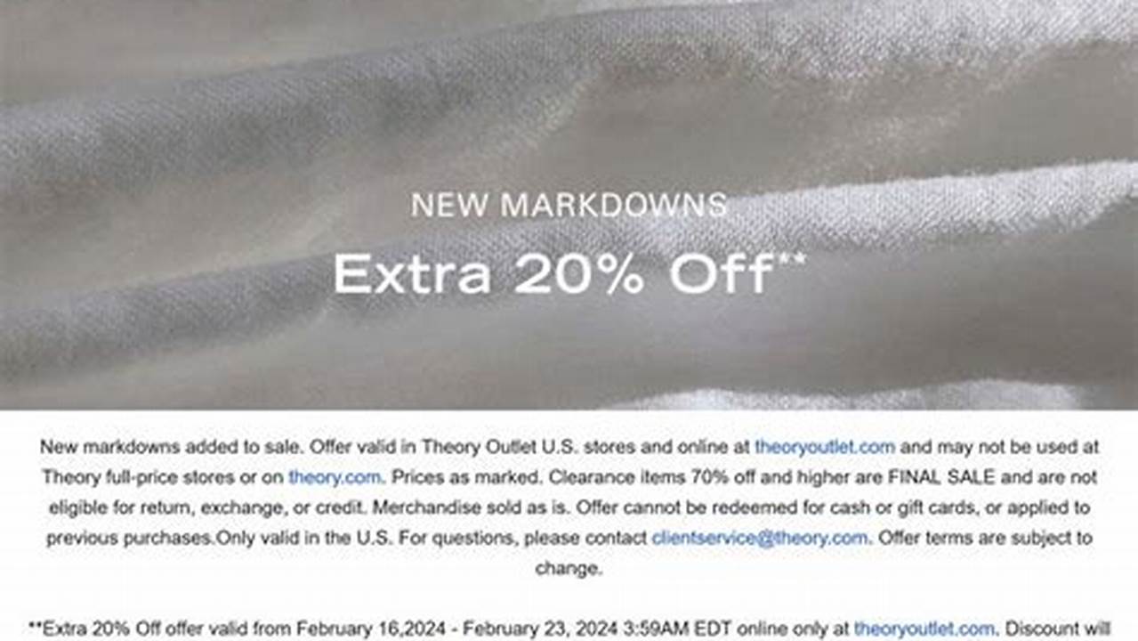 Theory Outlet Promo Code 2024