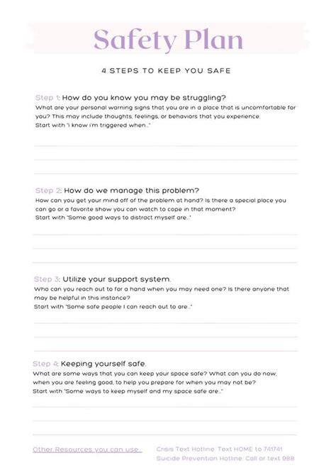 Therapy Safety Plan Template: Understanding and Creating