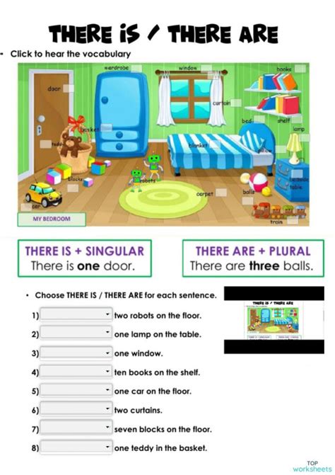 There is - there are Interactive worksheet