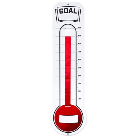 Excello Global Products Fundraising Thermometer Chart Goal Tracker Dry