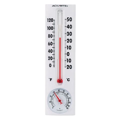 Peroptimist 8" Indoor/Outdoor Thermometer Hygrometer for Room, Kitchen