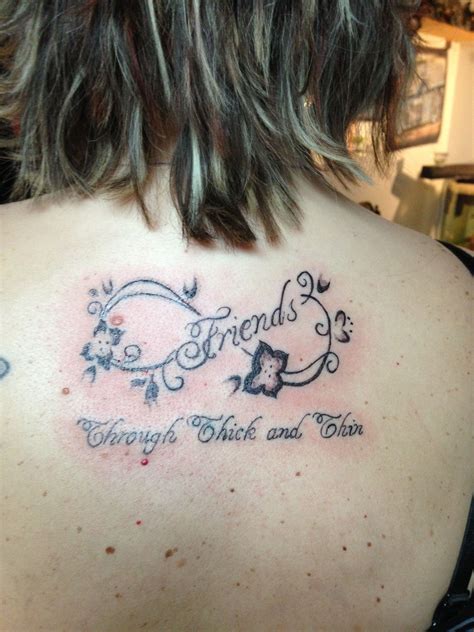 Friends through thick and thin tattoo. My best friend and