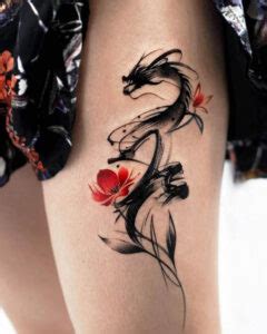 Thigh Tattoos Dragon