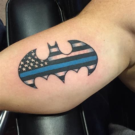 50 Thin Blue Line Tattoo Designs For Men Symbolic Ink Ideas