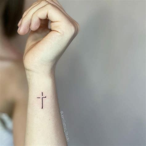 Thin Cross Tattoo