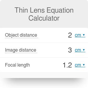 Thin Lens Calculator