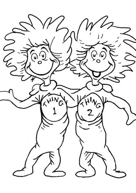 Thing 1 And Thing 2 Coloring Pages
