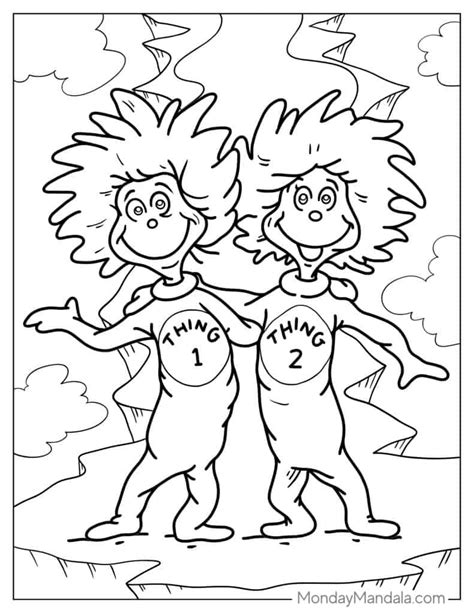 Thing 1 Thing 2 Coloring Pages