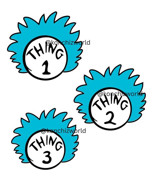 Get Creative with the Ultimate Trio: Thing 1, Thing 2 & Thing 3 SVGs - Absolutely Free!