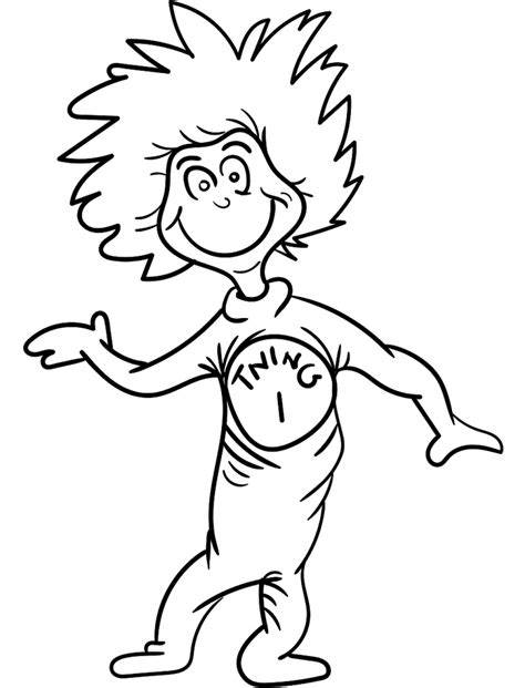 Thing One And Thing 2 Coloring Pages