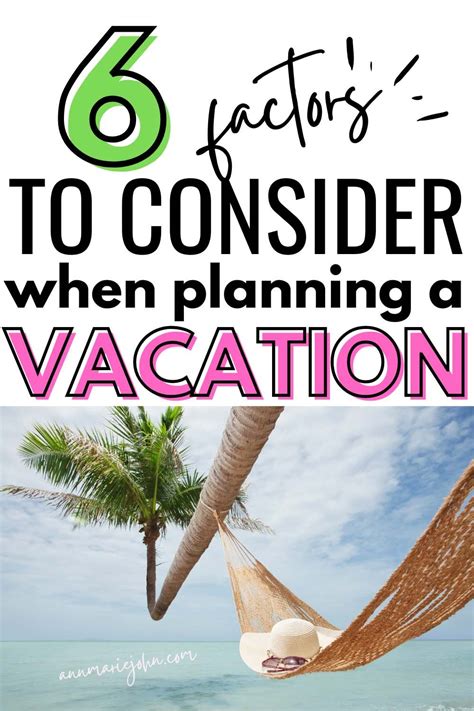 Things To Consider When Planning A Vacation